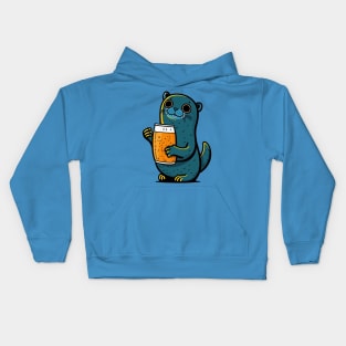 Cute Cartoonish Seam With Beer Mug Kids Hoodie